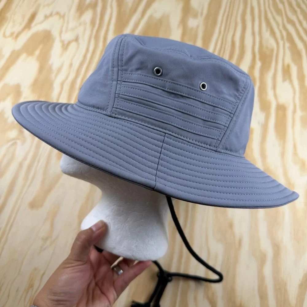 Adidas Aeroready Boonie Bucket Hat Gray Mens Adjustable Chin Strap Sun Hat